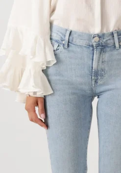 lichtblauwe 7 for all mankind bootcut jeans bootcut olina with embellished squiggle