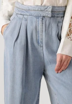 lichtblauwe aaiko wijde broek frederique ten 520