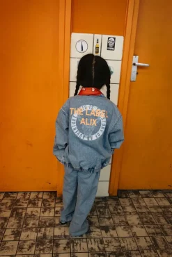 lichtblauwe alix mini spijkerjas denim jacket