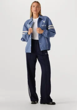 lichtblauwe alix the label jack ladies woven sport bomber