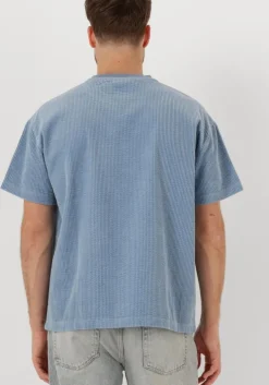 lichtblauwe anerkjendt t-shirt akvillads corduroy s/s tee