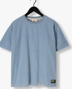 lichtblauwe anerkjendt t-shirt akvillads corduroy s/s tee
