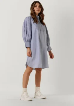 lichtblauwe antik batik mini jurk polette dress