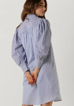 lichtblauwe antik batik mini jurk polette dress