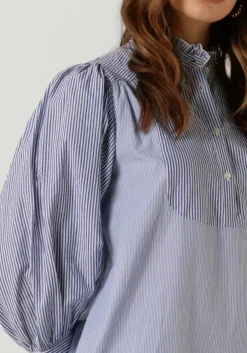 lichtblauwe antik batik mini jurk polette dress