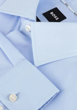 lichtblauwe boss black klassiek overhemd h-hank-kent0c1-214