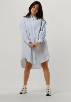 lichtblauwe by-bar mini jurk sarah chambray dress