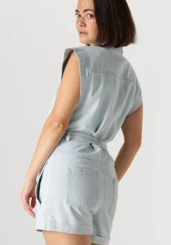 lichtblauwe by-bar playsuits ollie bleeched denim suit