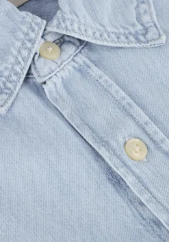 lichtblauwe calvin klein mini jurk tencel loose shirt denim dress