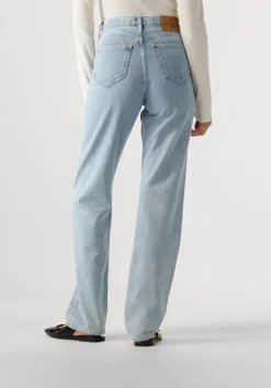 lichtblauwe calvin klein straight leg jeans high rise straight