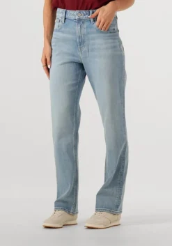 lichtblauwe calvin klein wide jeans high rise straight lt cape