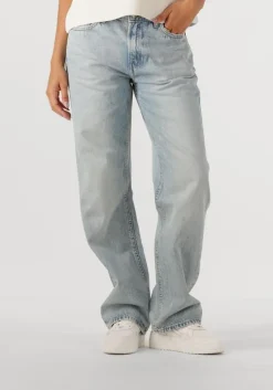 lichtblauwe calvin klein straight leg jeans signature 90s straight lafayette