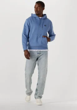 lichtblauwe calvin klein sweater ls eu badge 350 terry hoodie