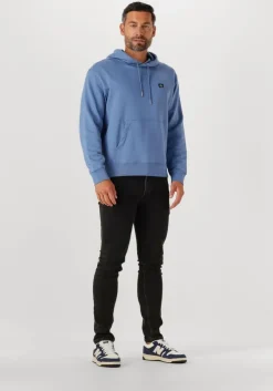 lichtblauwe calvin klein sweater ls eu badge 350 terry hoodie