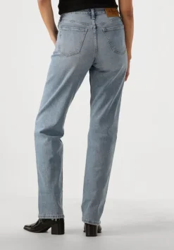 lichtblauwe calvin klein straight leg jeans high rise straight