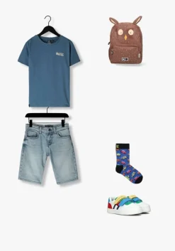 lichtblauwe cars jeans shorts kids florida comf.str