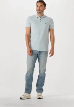 lichtblauwe cast iron polo short sleeve polo essential