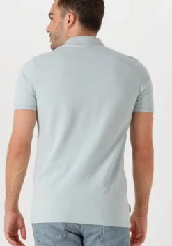lichtblauwe cast iron polo short sleeve polo essential