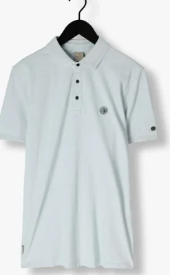 lichtblauwe cast iron polo short sleeve polo essential