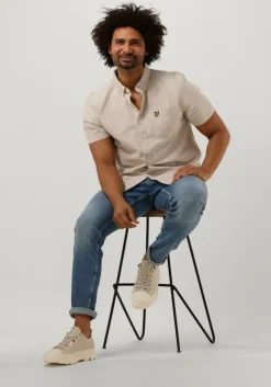 lichtblauwe cast iron slim fit jeans shiftback regular tapered medium indigo wash