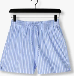lichtblauwe catwalk junkie korte broek pull on striped short