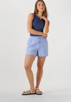 lichtblauwe catwalk junkie korte broek pull on striped short