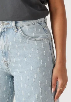 lichtblauwe catwalk junkie wide jeans jeans loose with textured fabric