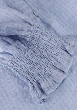 lichtblauwe co'couture blouses charliecc frill ss shirt