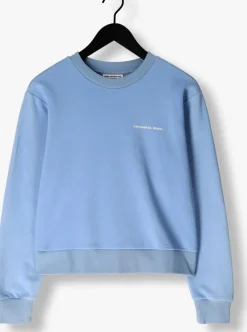 lichtblauwe colourful rebel sweater logo circle relaxed sweat
