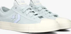 lichtblauwe converse lage sneakers star player 76 ox you dew you