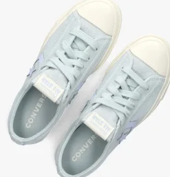 lichtblauwe converse lage sneakers star player 76 ox you dew you