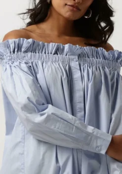 lichtblauwe copenhagen muse midi jurk cmshirley-dress