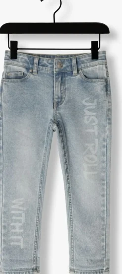 lichtblauwe daily7 cargo jeans 2600 straight fit printed