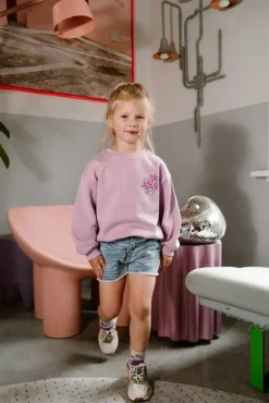 lichtblauwe daily7 shorts denim short printed