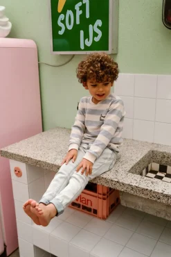 lichtblauwe daily7 skinny jeans 2700 skinny fit print