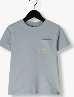 lichtblauwe daily7 t-shirt t-shirt structure print