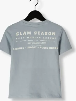 lichtblauwe daily7 t-shirt t-shirt structure print