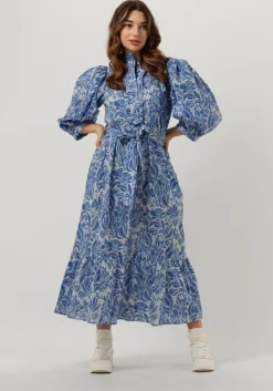 lichtblauwe dea kudibal midi jurk my ns (co)