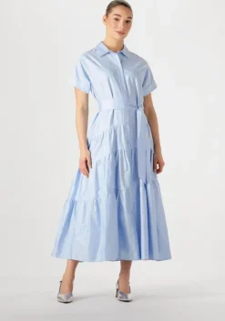 lichtblauwe devotion maxi jurk ear