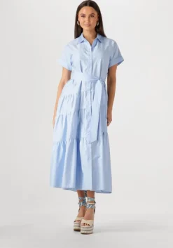 lichtblauwe devotion maxi jurk ear