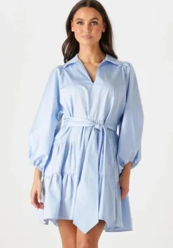 lichtblauwe devotion mini jurk precious