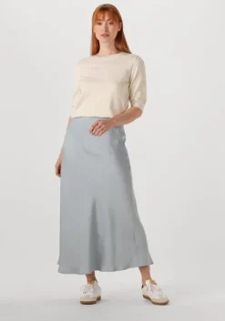 lichtblauwe drykorn midirok nevida