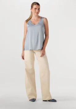 lichtblauwe drykorn top aminah