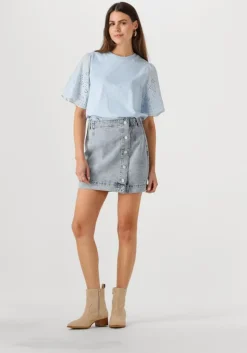 lichtblauwe fabienne chapot minirok cari denim skirt