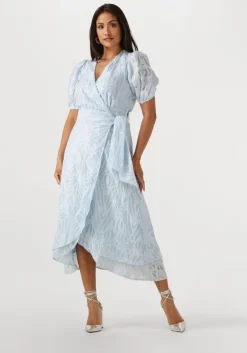 lichtblauwe freebird midi jurk blossom layer