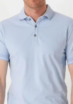lichtblauwe genti polo polo 3 button ss j2001-1212