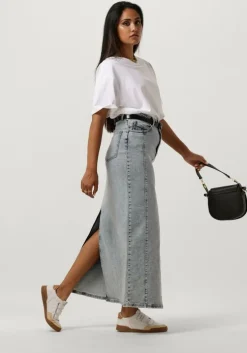 lichtblauwe gestuz maxirok janicegz long skirt