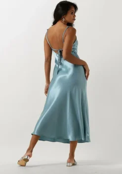 lichtblauwe greek archaic kori midi jurk 130512