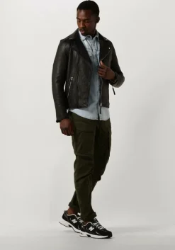 lichtblauwe g-star raw casual overhemd dakota slim shirt l/s