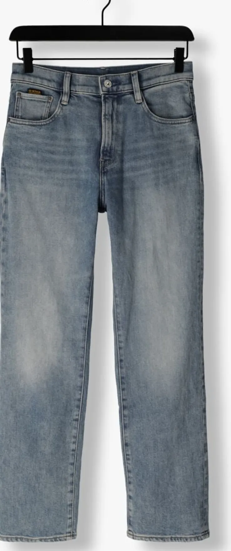 lichtblauwe g-star raw straight leg jeans viktoria high straight wmn